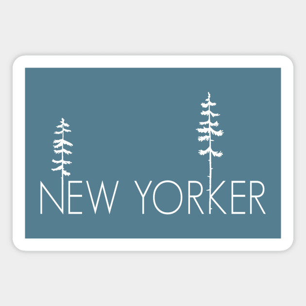 Proud New Yorker, Upstate NY Pine Trees Magnet by GreatLakesLocals